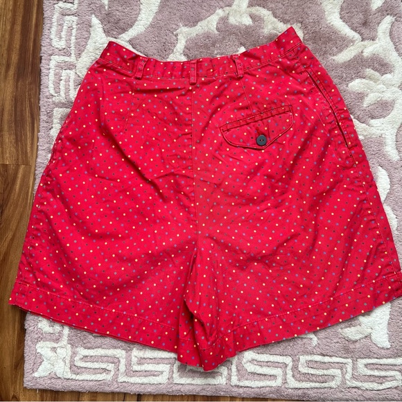 SOLD Liz sport vintage red shorts polka dots 25” waist hi rise wide leg - Picture 3 of 7